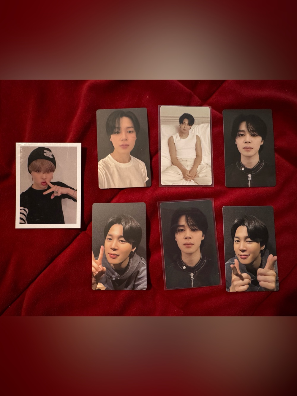 K-Pop Jimin Photocard Set - Male Idol Portraits (Black, White)